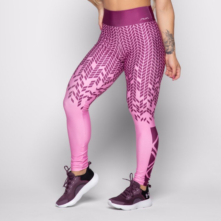 Calça Legging Sublimada Rosa