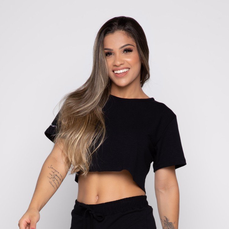 Cropped Moletinho Preto