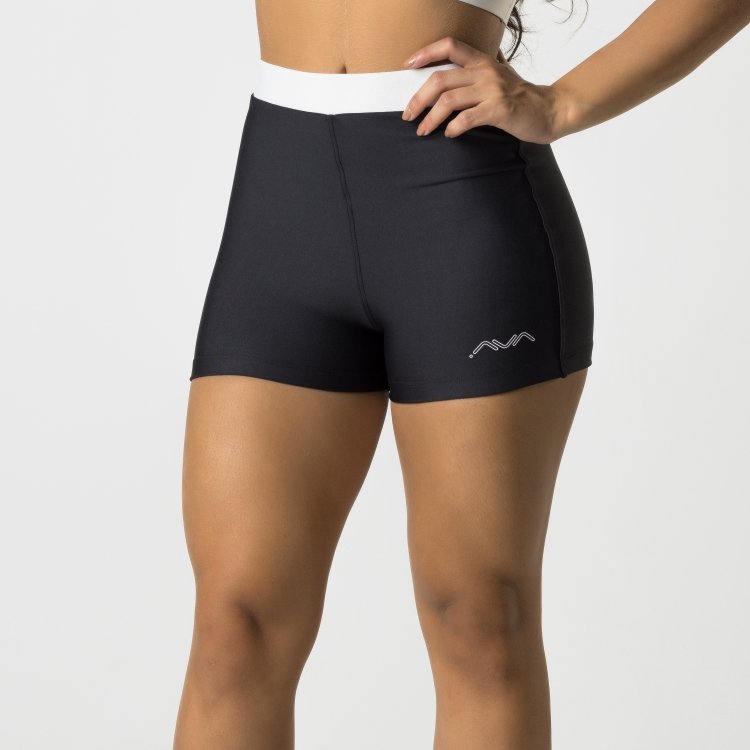 Short Fitness Feminino Preto com Elástico