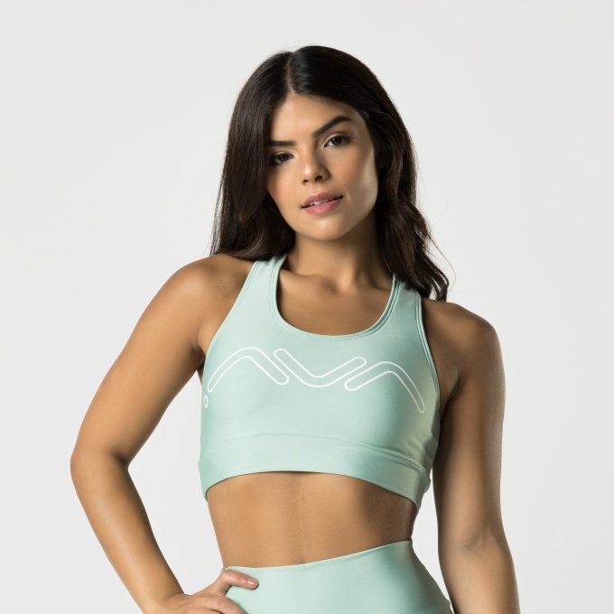 Top Fitness Feminino Verde Água AVA Fitness Originals