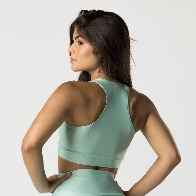 Top Fitness Feminino Verde Água AVA Fitness Originals