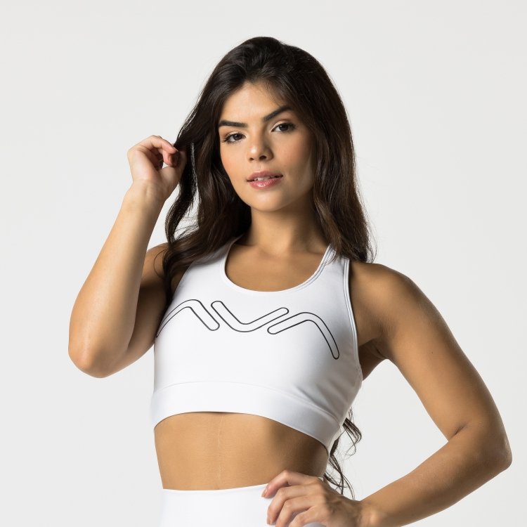 Top Fitness Feminino Branco AVA Fitness Originals