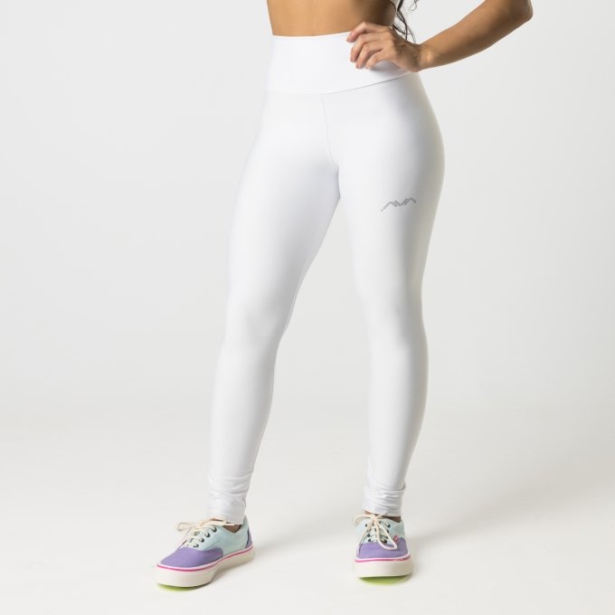 Calça Legging Feminina Branca AVA Fitness Originals