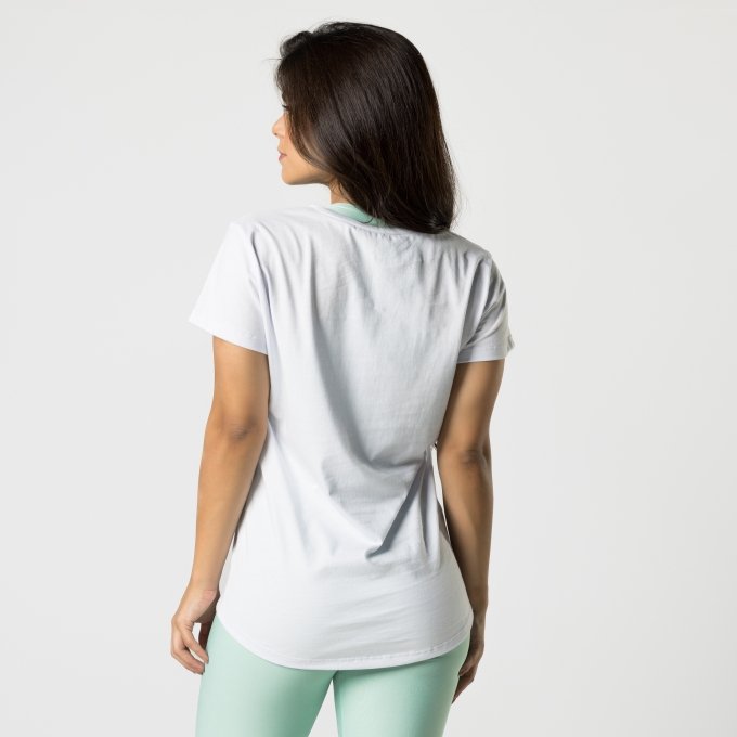 T-shirt Camisa Feminina Branca AVA Fitness