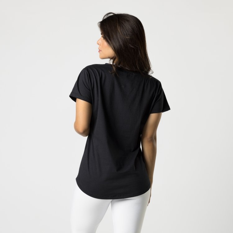 T-shirt Camisa Feminina Preta AVA Fitness