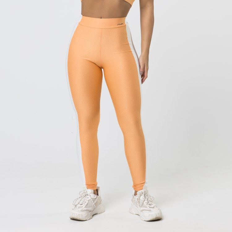 Legging Feminina Suplex Poliamida Canelado com Brilho Listra