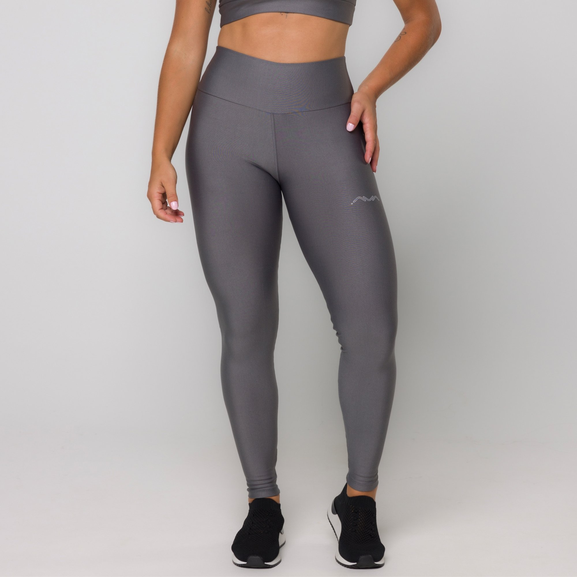 Calça Legging Feminina Cinza Chumbo AVA Fitness Originals - Ava