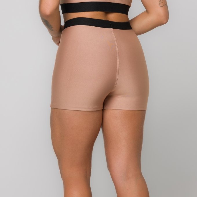 Short Fitness Feminino Nude com Elástico