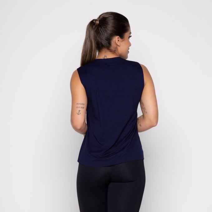 Camiseta Fitness Marinho YESTERDAY NOW TOMORROW
