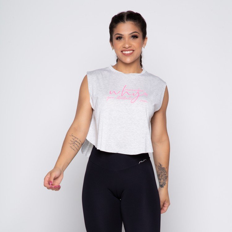 Camiseta Fitness Mescla REMEMBER WHY YOU STARTED